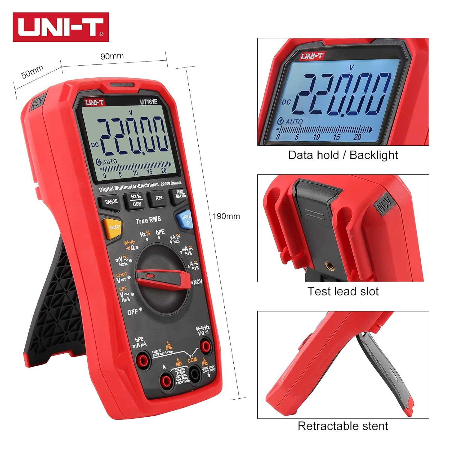 UNI-T UT161E 1000V 20A Digital Multimeter