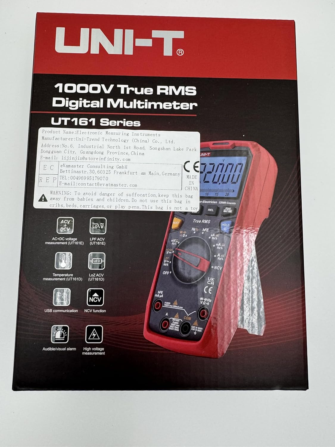 UNI-T UT161E 1000V 20A Digital Multimeter