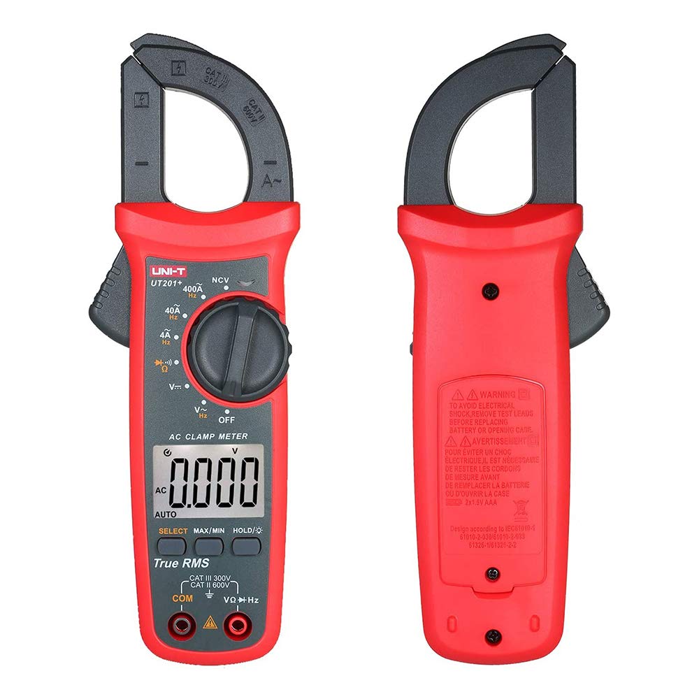 UNI-T UT201+ Digital Clamp Multimeter True RMS Clamp Meter DC/AC Current Voltage Meter