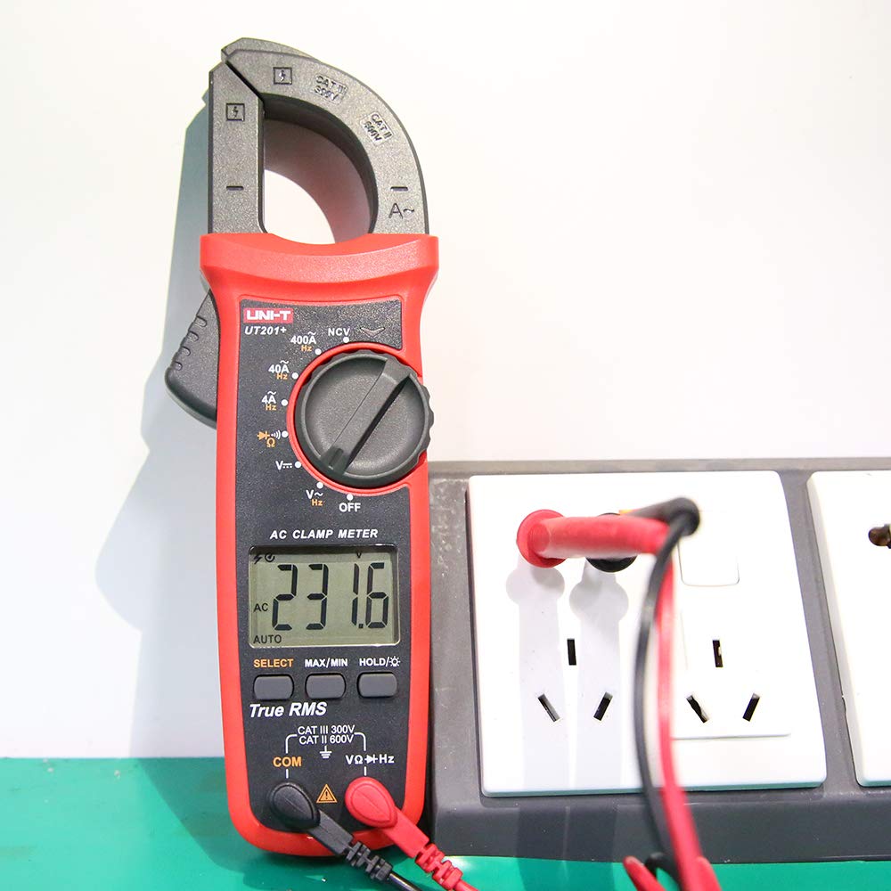 UNI-T UT201+ Digital Clamp Multimeter True RMS Clamp Meter DC/AC Current Voltage Meter