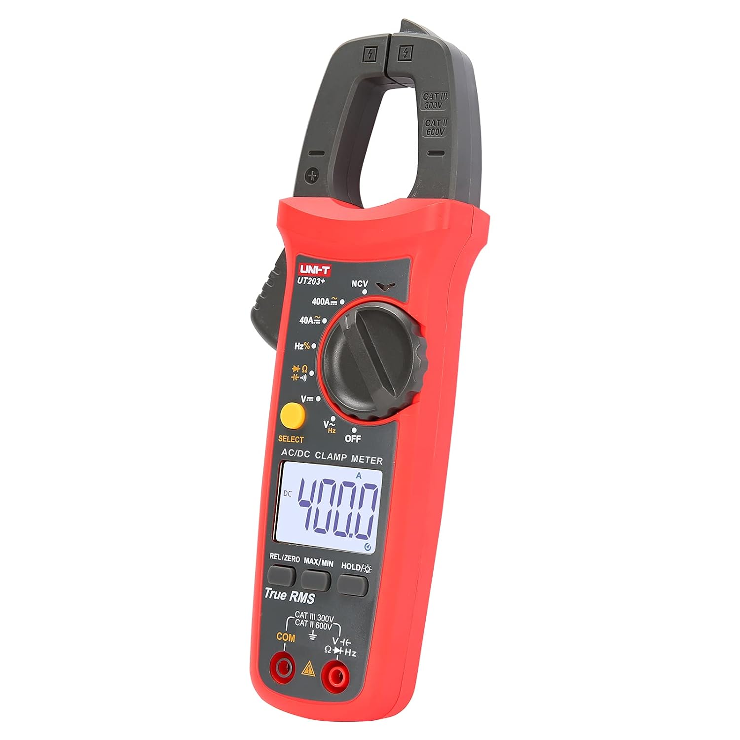 UNI-T UT203+ Digital Clamp Meter AC/DC Current Auto Range True RMS Max/Min Backlight Multimeter