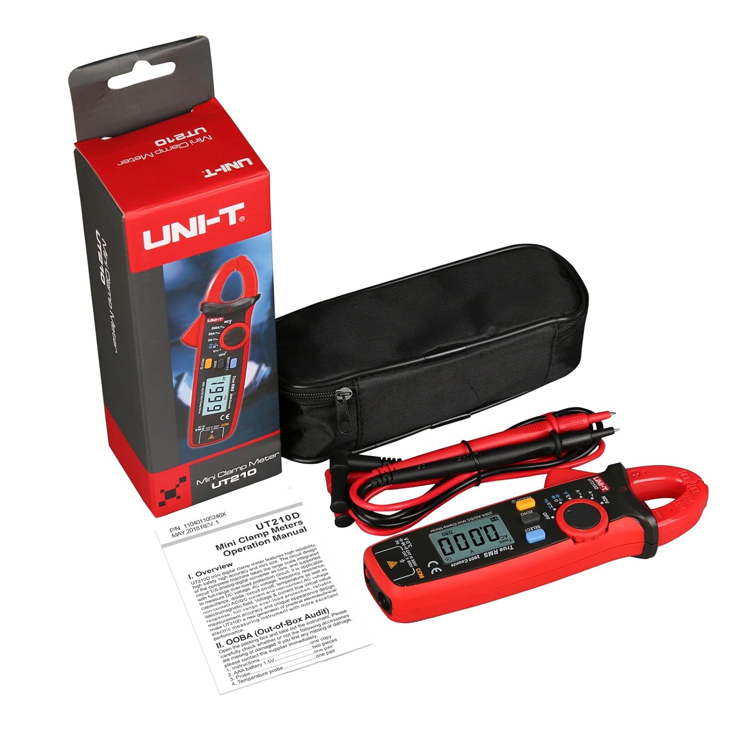 UNI-T UT210D Mini Clamp Meter- 200A AC/DC Clamp Meter