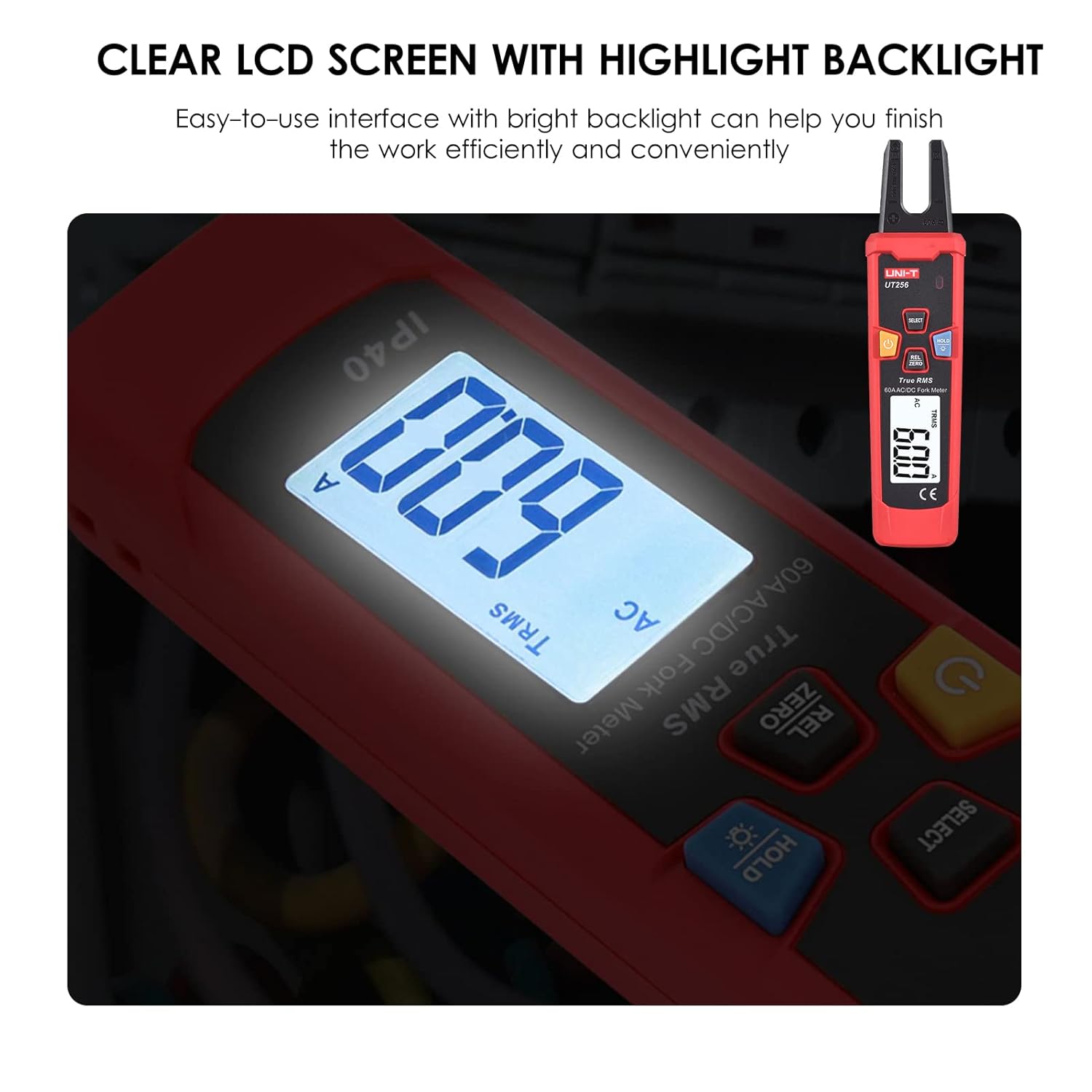 UNI-T UT256 60A AC/DC Fork Meter