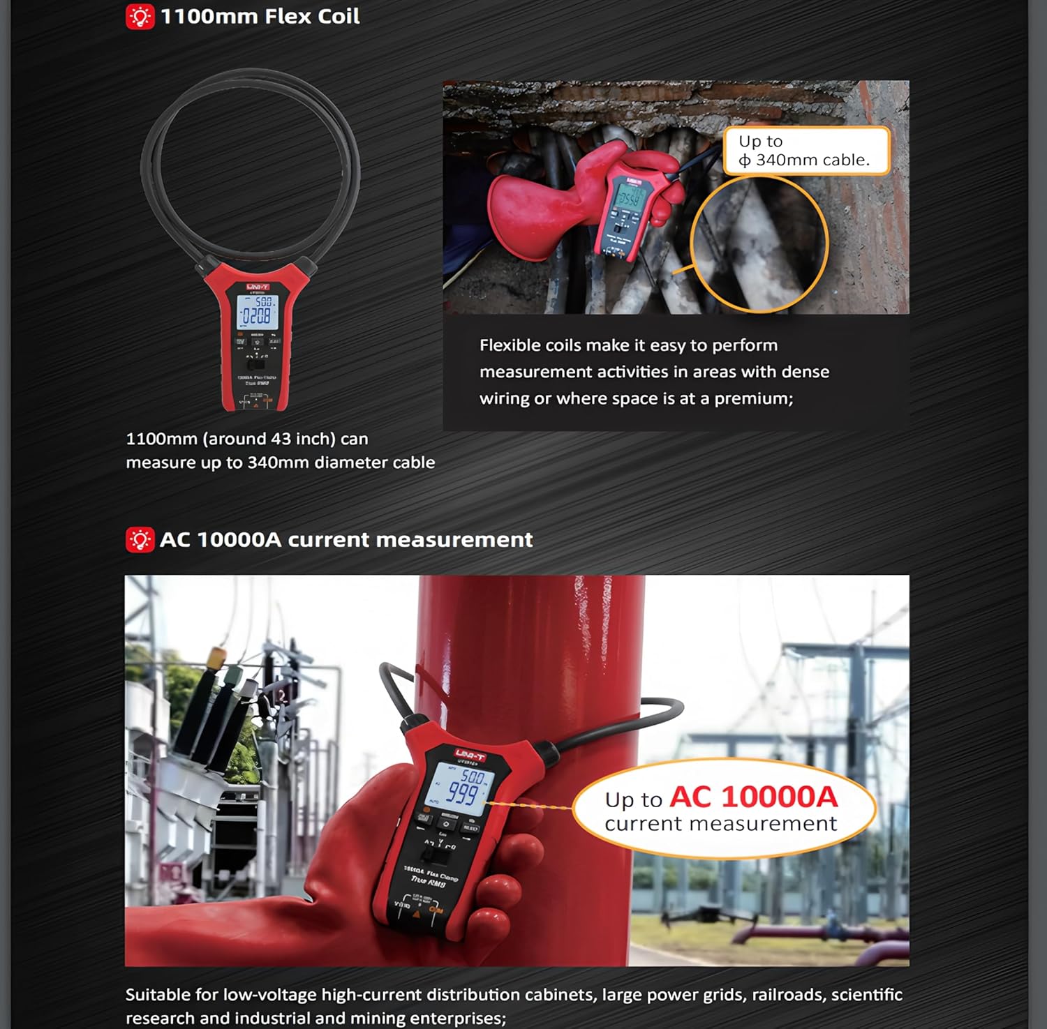 UNI-T UT281E+ 6000 Counts DC Current Clamp Meter