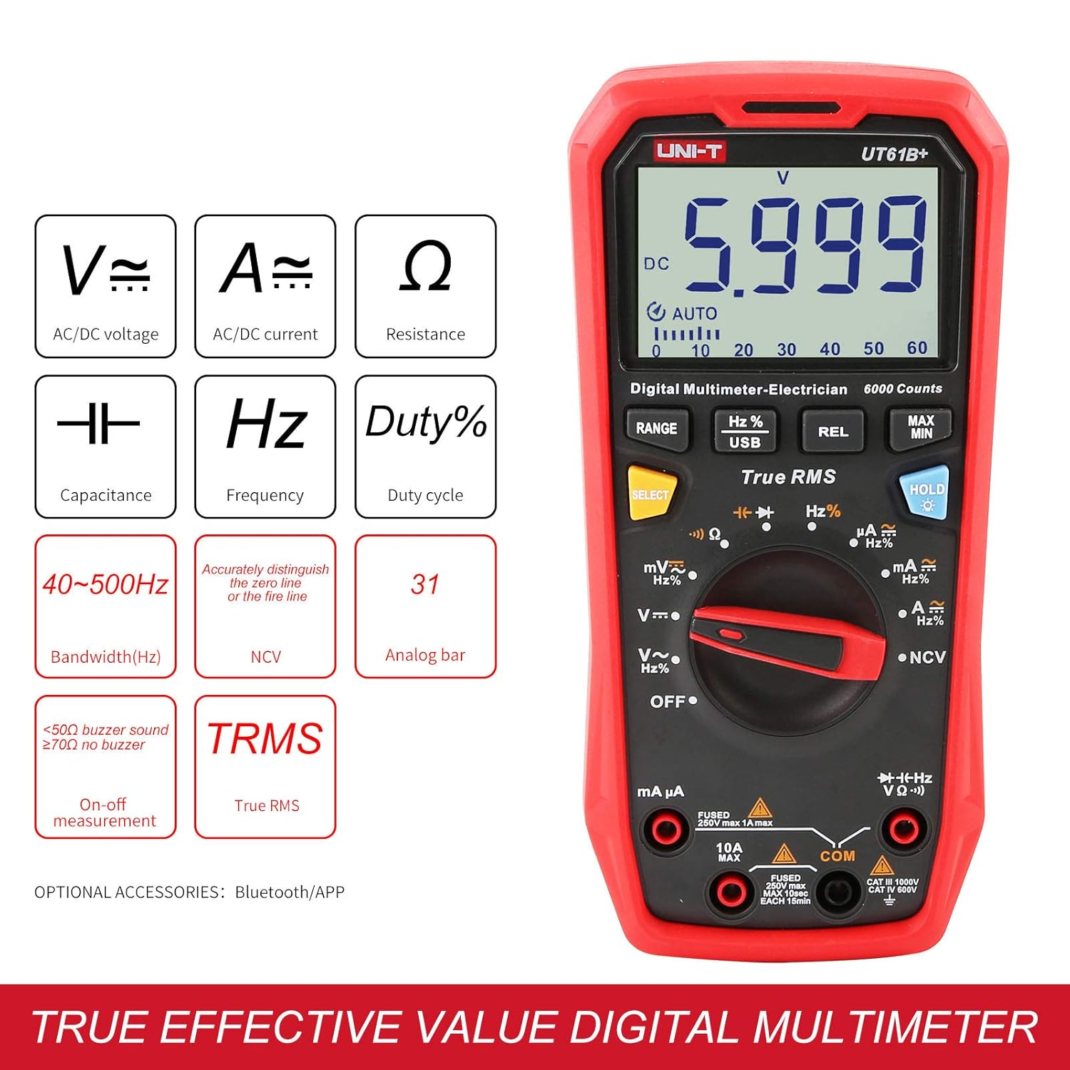 UNI-T UT61B+ Digital Multimeter True RMS