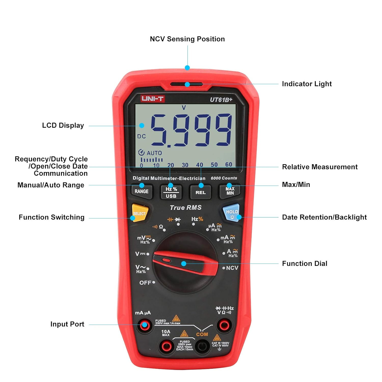 UNI-T UT61B+ Digital Multimeter True RMS