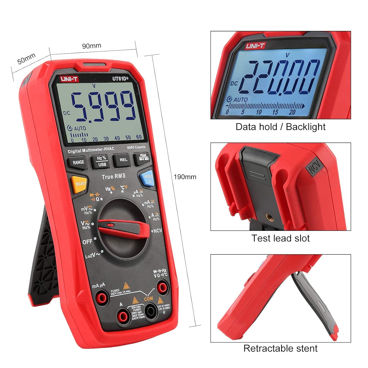 UNI-T UT61D+ Digital Multimeter True RMS