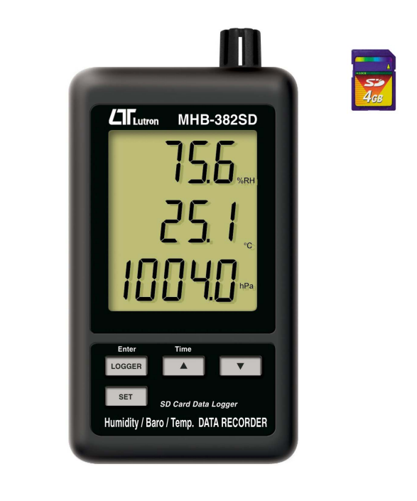 Lutron MHB-382SD HUMIDITY | BAROMETER | TEMP. DATA RECORDER Environment Meter