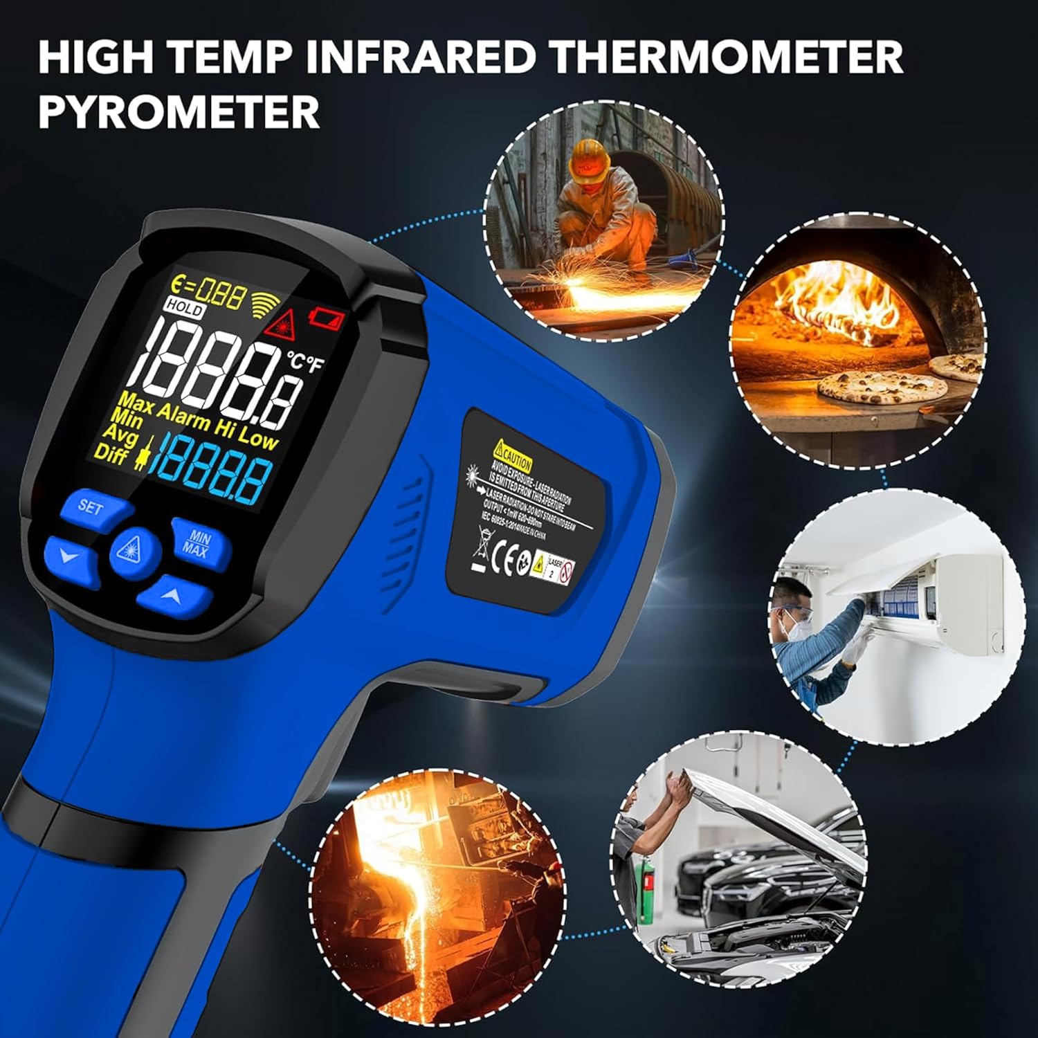 Metravi MT-12 ECO Industrial Non-contact Infrared Thermometer