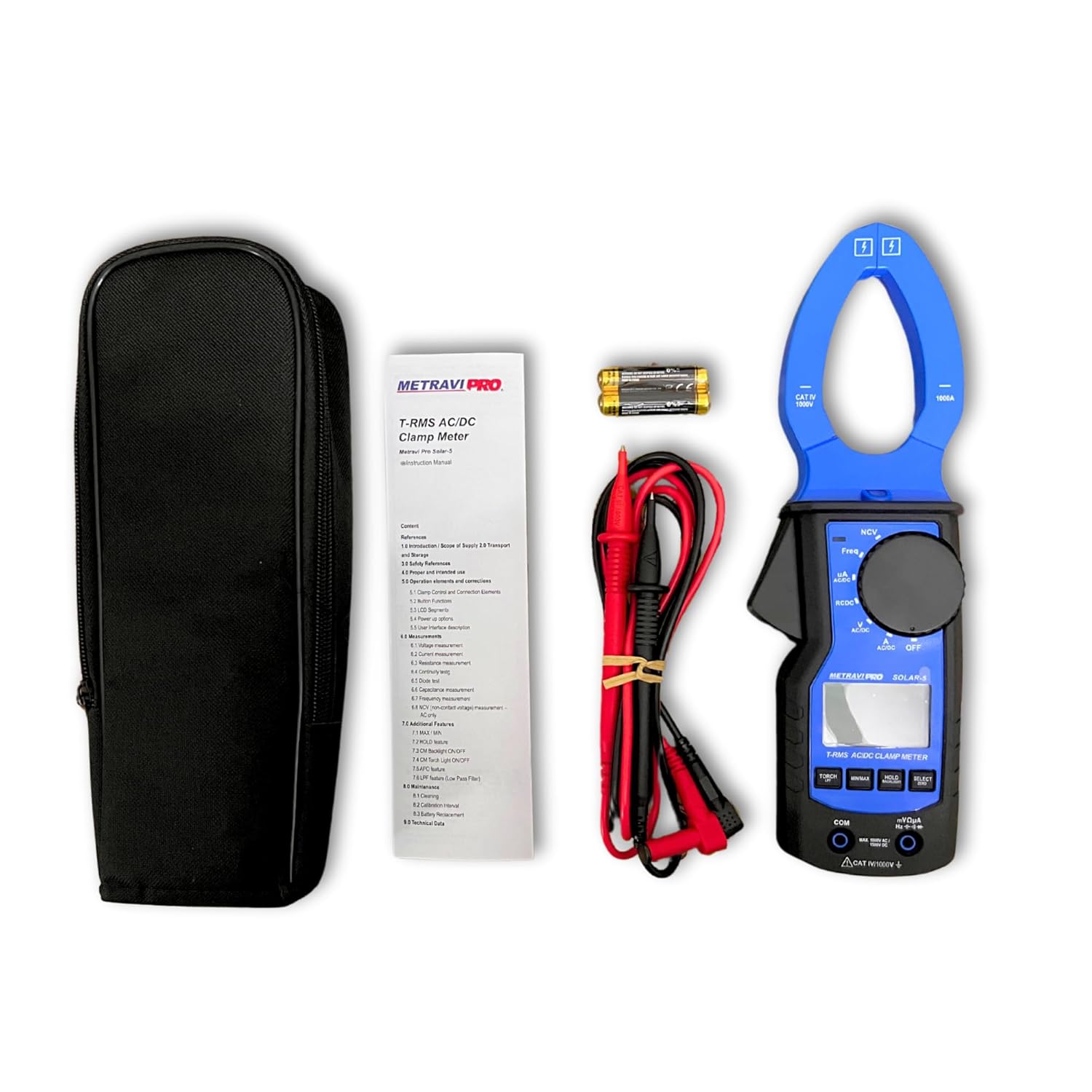 Metravi Pro Solar-5 TRMS AC/DC Clamp Meter