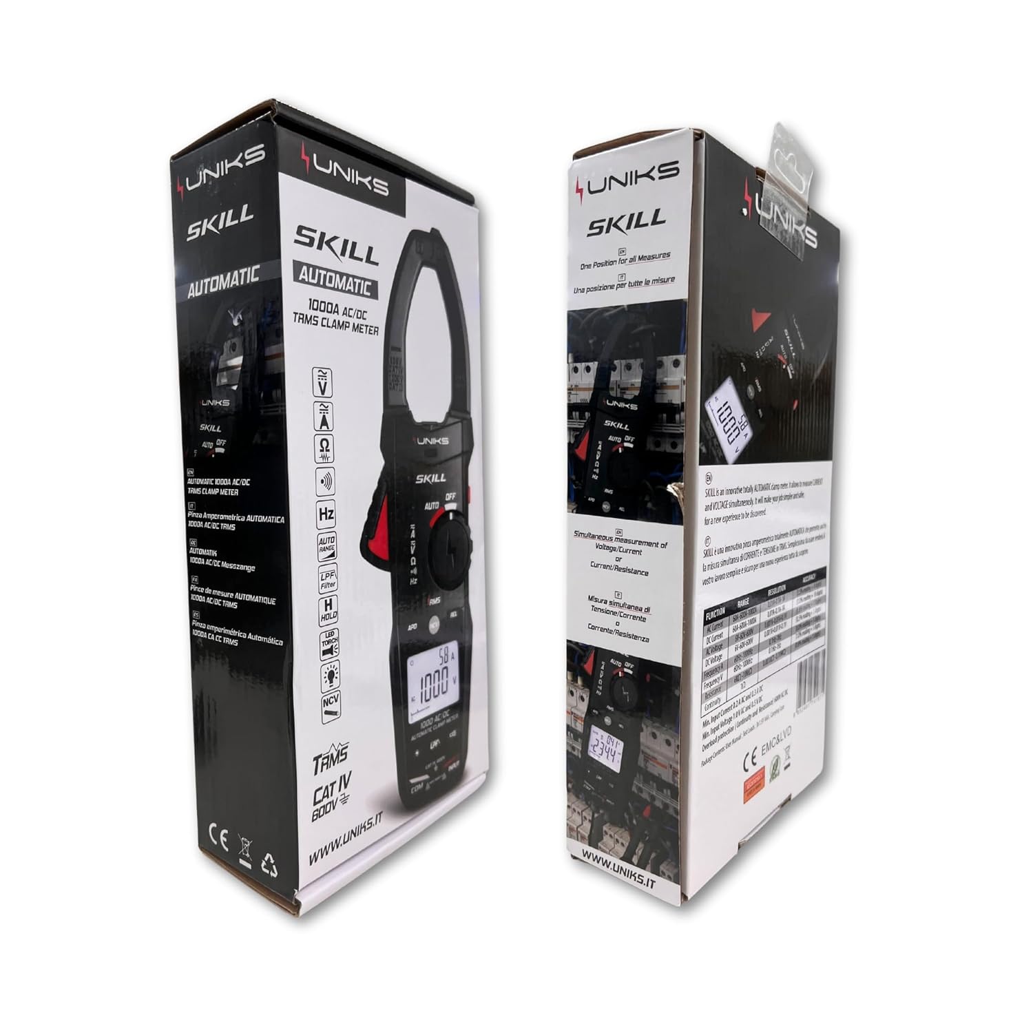 Metravi Uniks SKILL TRMS AC DC Fully Automatic Clamp Meter